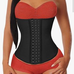 YIANNA Waist Trainer for Women Latex Underbust Waist Cincher Corset Sport Girdle Hourglass Body Shaper