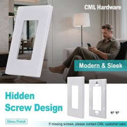 CML Screwless Wall Plates, 120 Pack