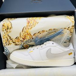 Jordan 1 Low AJKO Union White Canvas (DO8912-101) - Size 10.5 Mens