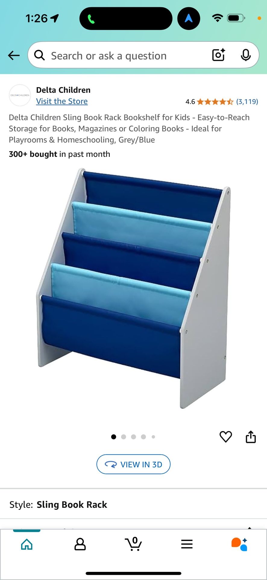 Two kids book display shelves