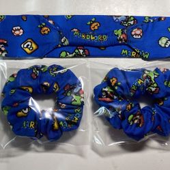 Super Mario Headband And Scunchies 