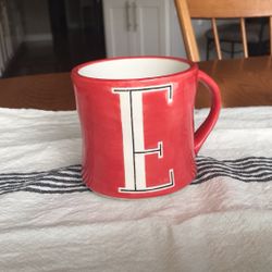Anthropologie Mug. Initial “E”.
