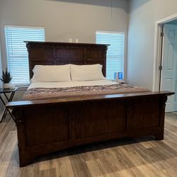 Wood Bed Frame And End Tables For Sale $650 OBO 
