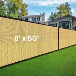 8 x 50 FT Privacy Fence Screen, Beige Color