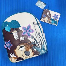 Bioworld Disney Raya and the Last Dragon Tuk Tuk Mini Backpack and Matching Cardholder /Coin Purse - NWT 
