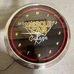 Neon Garage Clock