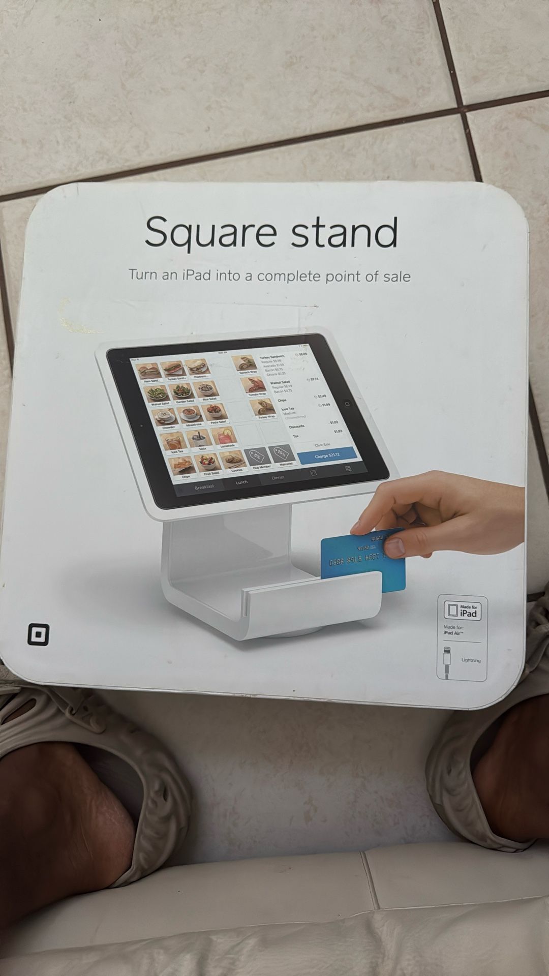 Sleek Square Stand – Like New, Ready to Power Your Business!