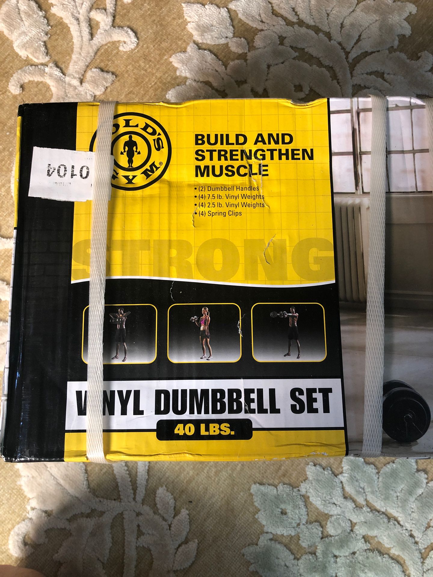 GOLDS GYM 40 LB Dumbbell Set Weight Dumbbells Hand Weights Adjustable