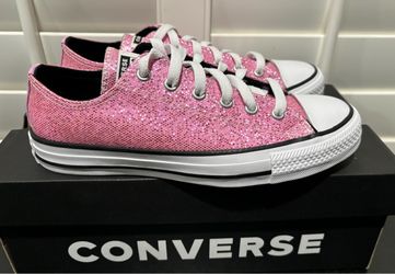 New Women’s Chuck Taylor All Star Low “Glitter Pink” (Girl’s Size 5) - $35