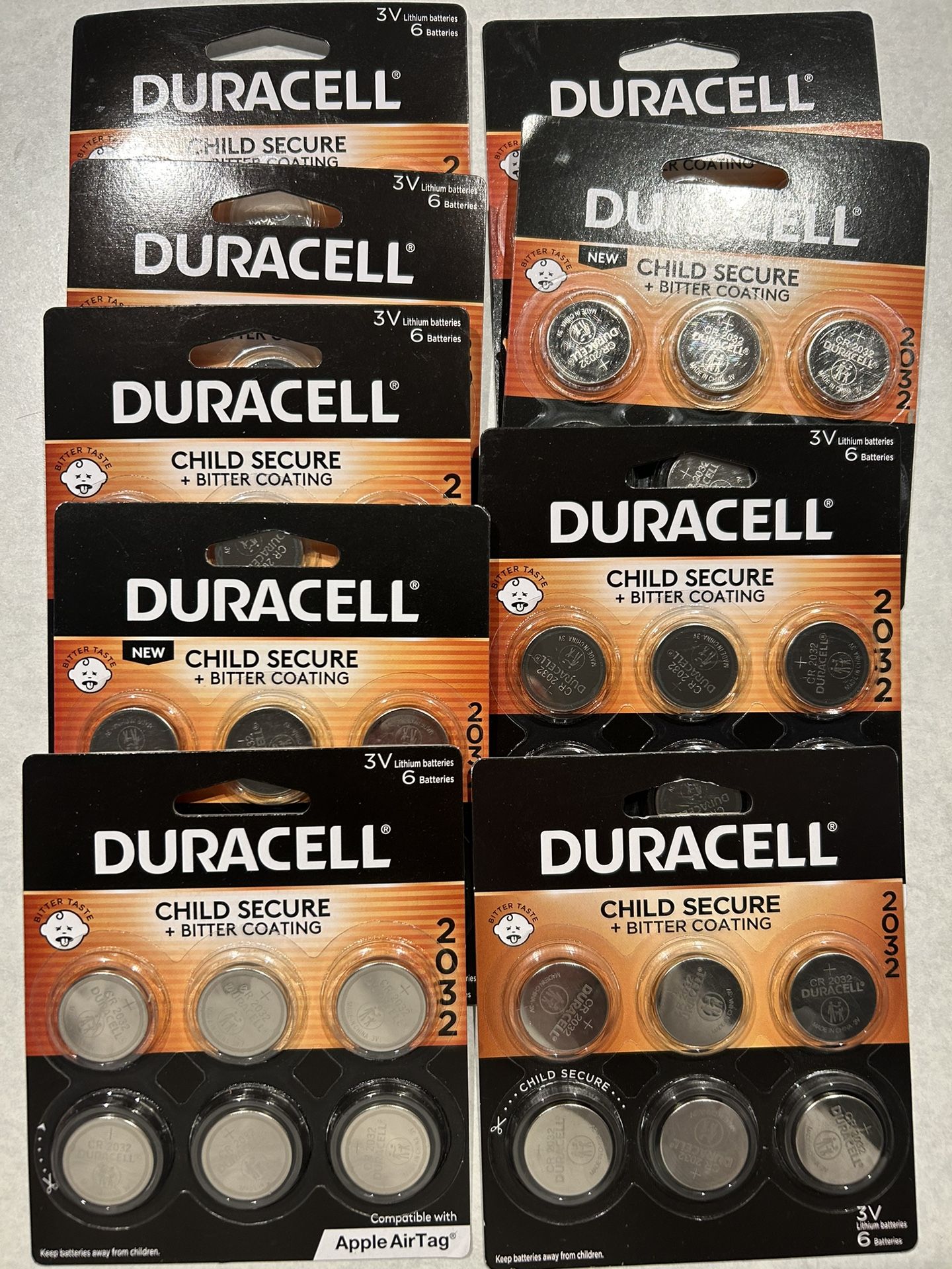 HUGE DEAL!!! Lot Of 9 Child Secure Duracell 2032 Battery 6pcks