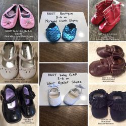 NWT / EUC / VGUC Sz 1, 2, 3 Infant Girl Shoe Bundle: H&M, Smart Fit, Old Navy, Boutique 