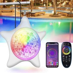Fistone LED Pool Lights with APP Control, 15W RGB Music Sync & Color Changing Submersible Pool Lights, Waterproof IP68 Swimming Pool Lights for Above 