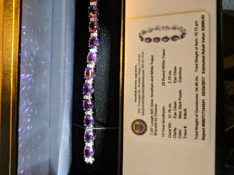 Amethyst and Topaz bracelet