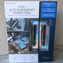 Winplus 3-in-1 Auto Emergency Power Tool 2 pack backup battery for your phone 