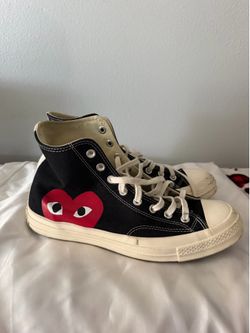 Converse X Comme de Garcons Play White Chuck Taylor All Star High Top Size 10