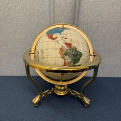 13" Globe With Semi Precious Materials  