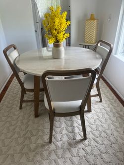 Dining room table with four chairs