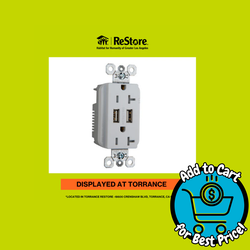 Legrand 20A 125V Fed Spec-Grade Tamper-Resistant USB Type A/A Outlet, White