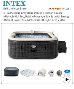 Intex 6-Person Inflatable Hot Tub (Like New)