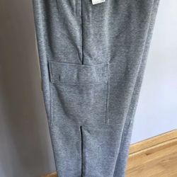 NBN Gear 2XL Gray Elastic Waist 2XL Cargo Style Fleece Jogging/Track Pants w/5 Pockets