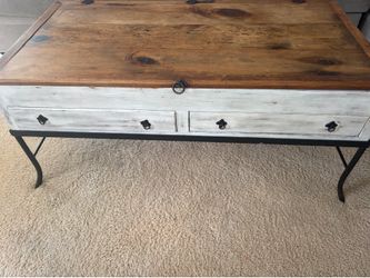 Rustic Wood Trunk Coffee Table
