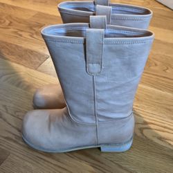 Shoeshoe Yellow Leather 👢 Boots 7.5