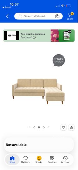 L Sectional Futon (NEW IN BOX)