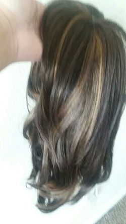 highlight short hair wig