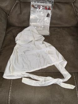 NEW Raci-Babi Diva-Do Motorcycle Do-Rag & Helmet Liner for Long Hair (White)
