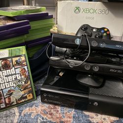 Xbox 360 With Kinect Camera.