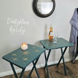 TV Tables/Side Tables/5 Piece Set/Storage Rack/Portable Tables/Easy to store/Home/ Patio/Garden/