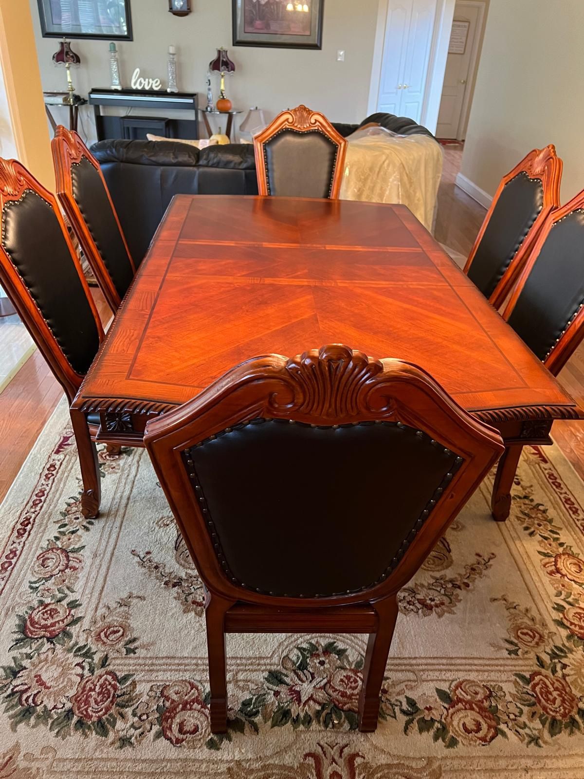 7 piece Cherry Wood Dining Set