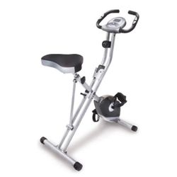 Exercise Bike, Foldable Magnetic Upright with Heart Pulse Sensors and LCD Monitor, Cardio Fitness, 300lbs Weight Capacity