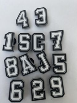 Letter & Number Croc Charms