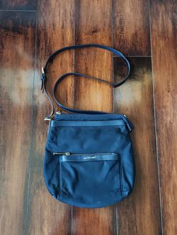 Michael Kors Navy Blue Nylon Crossbody Bag Gold Hardware Lightweight
