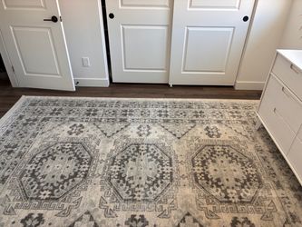 Gray Medallion Area Rug 8x10ft