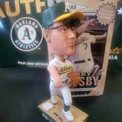 Bobby Crosby signed bobblehead
