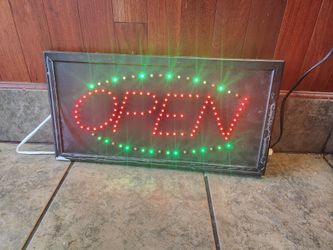 OPEN Sign for Restaurant or Any Business Store Front Works perfect Regularl 110V plug Approximately 20" x 10" $100 obo Cash Only Pick up in Huntley Il