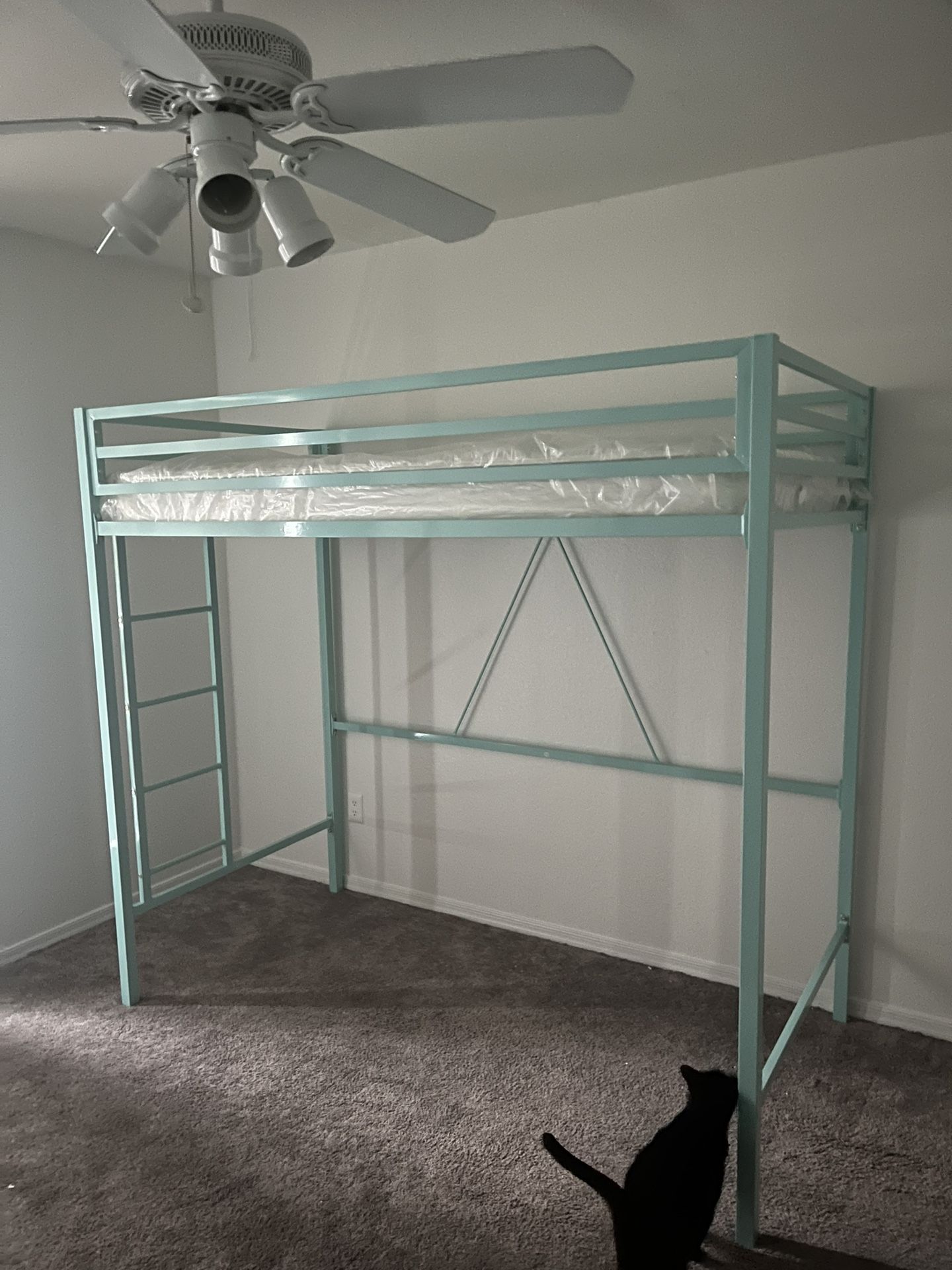 Twin Loft Bed And Mattress 60 OBO