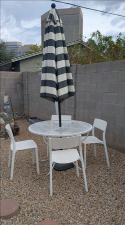Patio table and chairs