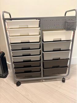 Rolling Storage Cart — Like New!