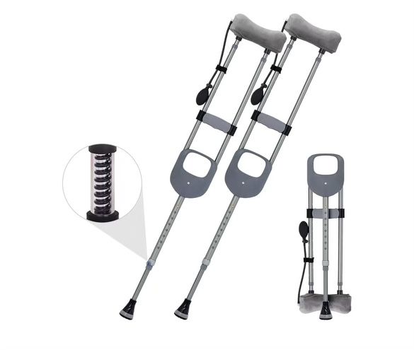 Shock Absorbing Foldable Crutches