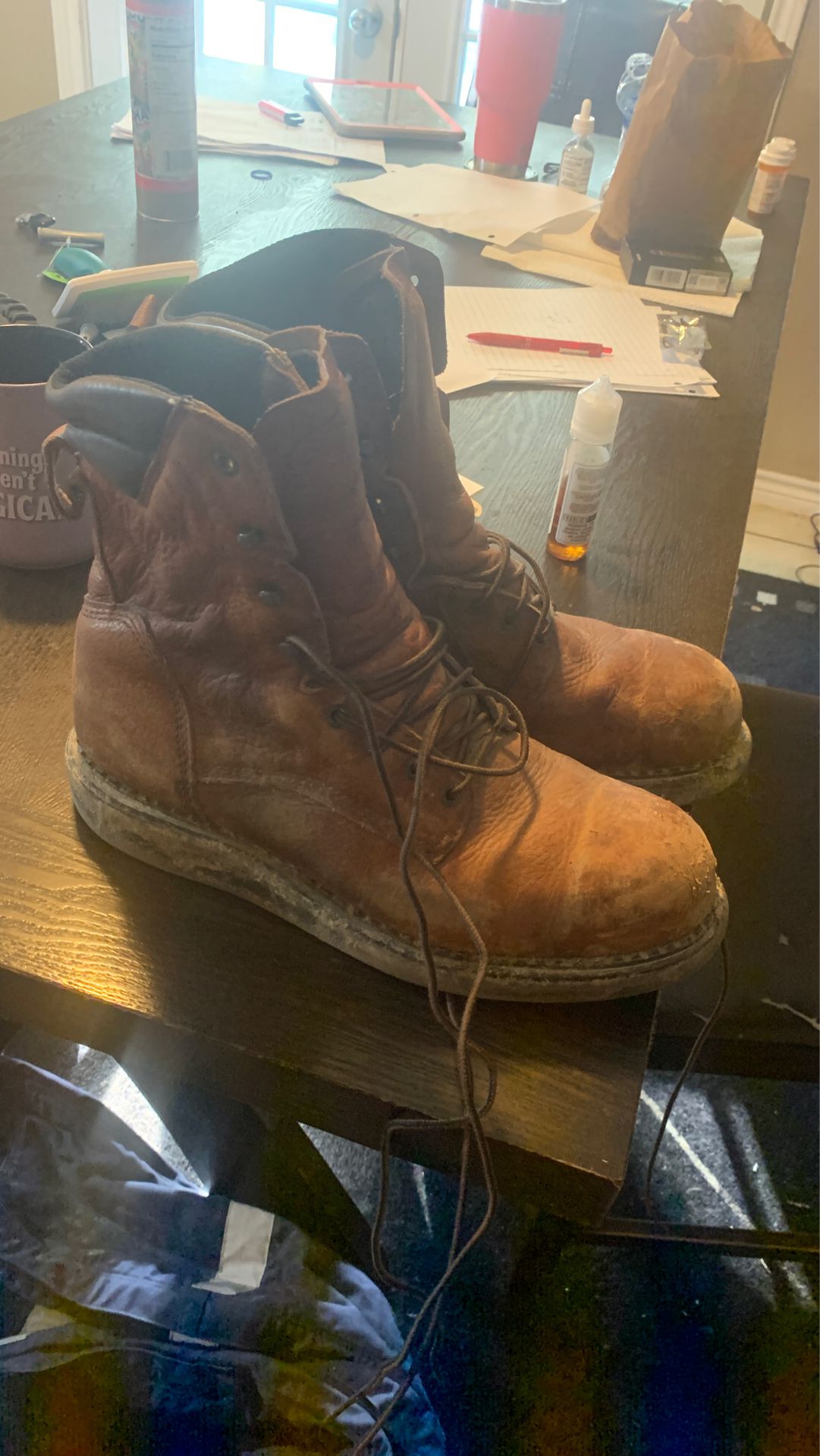 Redwing steel toe boots size 12