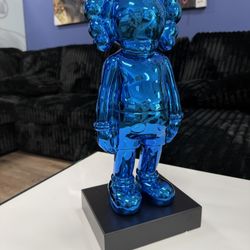 Blue Chrome Kaws Art Sculpture 