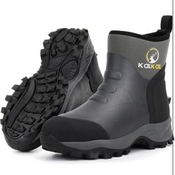 Rubber Boots Ankle Rain Boots Men & Women, Waterproof Neoprene Insulated Outdoor