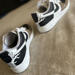 Custom Nike Air Force 1 – Black/Brown Tree Design  Mens Size 11 
