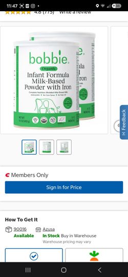 Bobbie Organic Infant Formula Milk-Based Powder with Iron