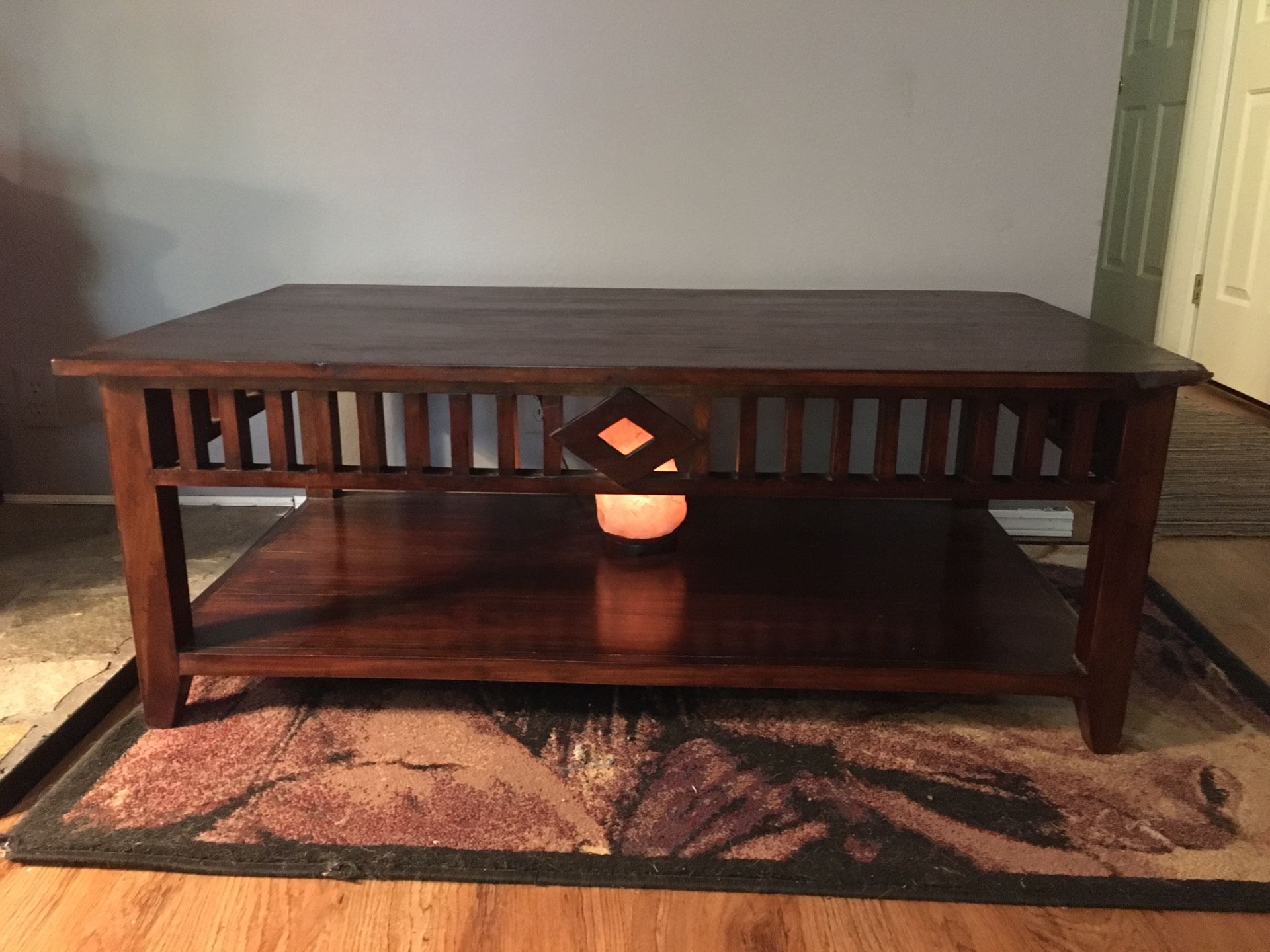 Solid wood coffee table