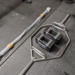 CAP Mega Trap Bar And 5 Foot Olympic Bar