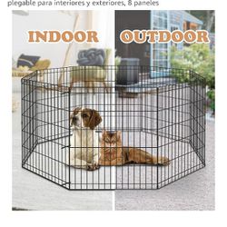 Pet Republic 24/30/36/42/48 Inch Pet Playpen, Exercise Playpen for Small Dogs, Foldable Indoor Outdoor Fence, 8 Panels